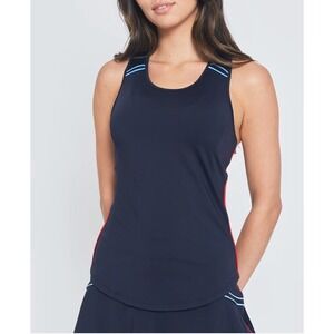 Letoile Sport Pickleball Performance Navy Blue Tank Top Athletic Racerback XS